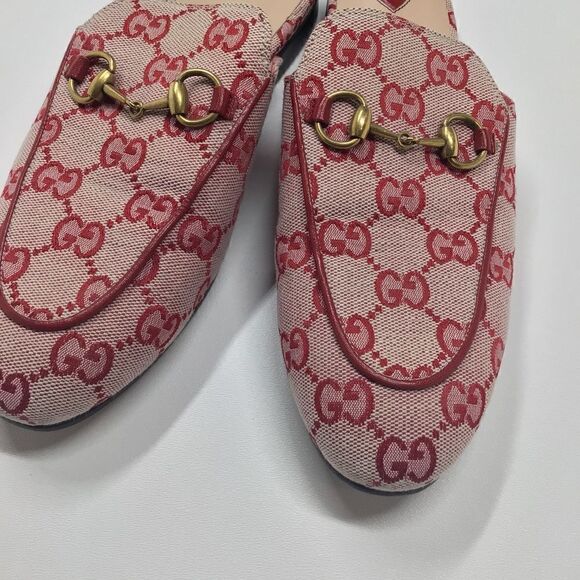 Gucci Princetown Horsebit Mule – Red Hearts Canvas EU 36 - Picture 16 of 17